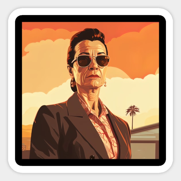 Simone de Beauvoir Sticker by ComicsFactory